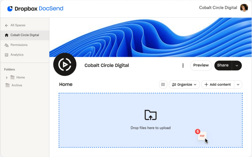 DocSend interface